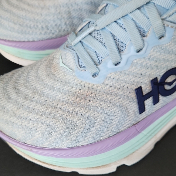 HOKA One One Gaviota 5 Blue Sneakers Womens Size 5 - Picture 2 of 12